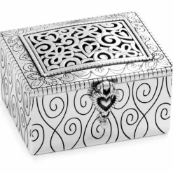 Brighton Lacie Daisy Jewel Box Silver Fashion
