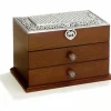 Brighton Lacie Daisy Jewelry Chest Silver-Wood Clearance