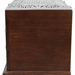 Brighton Lacie Daisy Jewelry Chest Silver-Wood Clearance