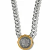 Brighton Lady Liberty Necklace Silver-Gold Discount