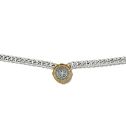 Brighton Lady Liberty Necklace Silver-Gold Discount