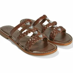 Brighton Legacy Flat Sandals Caramel Clearance