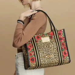 Brighton Leopard Dynasty Canvas Carry All Multi Outlet