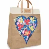 Brighton Let Love Grow Burlap Tote Multi Clearance