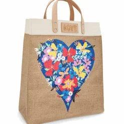 Brighton Let Love Grow Burlap Tote Multi Clearance