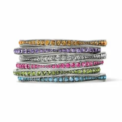 Brighton Light Hearted Crystal Bangle Hot