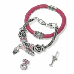 Brighton Lipstick Charm Silver-Pink Outlet