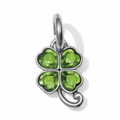 Brighton Little Clover Charm Silver-Peridot Hot