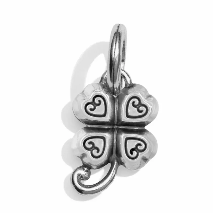 Brighton Little Clover Charm Silver-Peridot Hot