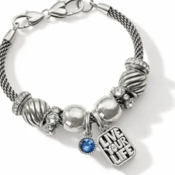 Brighton Live Your Life Adventure Bracelet Silver-Blue Best