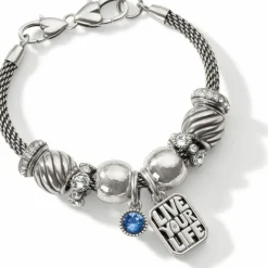 Brighton Live Your Life Adventure Bracelet Silver-Blue Best