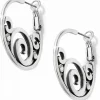 Brighton London Groove Hoop Earrings Silver Outlet