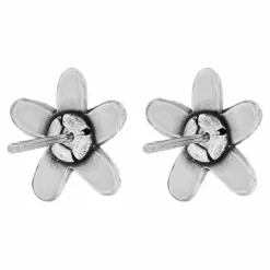Brighton Love Bouquet Mini Post Earrings Silver-White Outlet