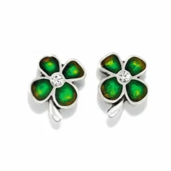 Brighton Love Bug Mini Post Earrings Silver-Green Outlet