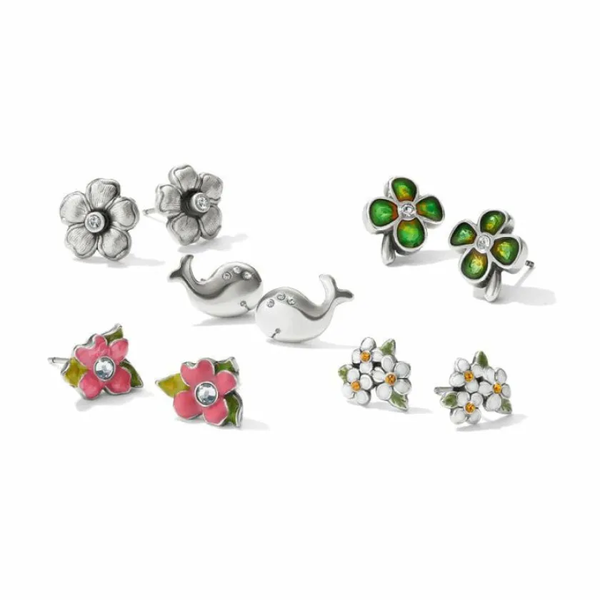 Brighton Love Bug Mini Post Earrings Silver-Green Outlet