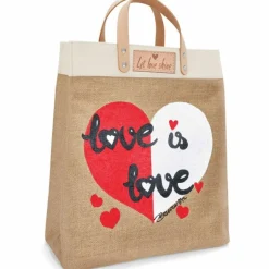 Brighton Love is Love Burlap Tote Multi New