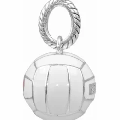 Brighton Love Volley Ball Charm Silver-White Hot