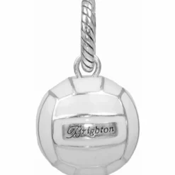 Brighton Love Volley Ball Charm Silver-White Hot
