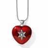 Brighton Loving Heart Convertible Locket Necklace Silver-Red Sale