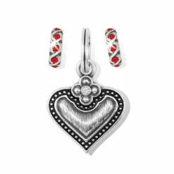 Brighton Luna Heart Charm Gift Set Silver-Red Outlet