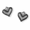 Brighton Luna Heart Mini Post Earrings Silver Hot