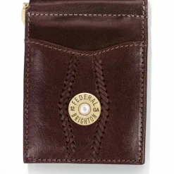 Brighton Macon County Money Clip Wallet Brown New