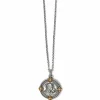 Brighton Madonna And Child Two Tone Necklace Silver-Gold New