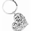 Brighton Madrid Heart Key Fob Silver Clearance