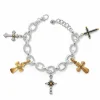 Brighton Majestic Cross Charm Bracelet Silver-Gold Fashion