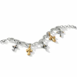 Brighton Majestic Cross Charm Bracelet Silver-Gold Fashion
