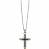 Brighton Majestic Gallant Cross Reversible Necklace Silver-Gold New