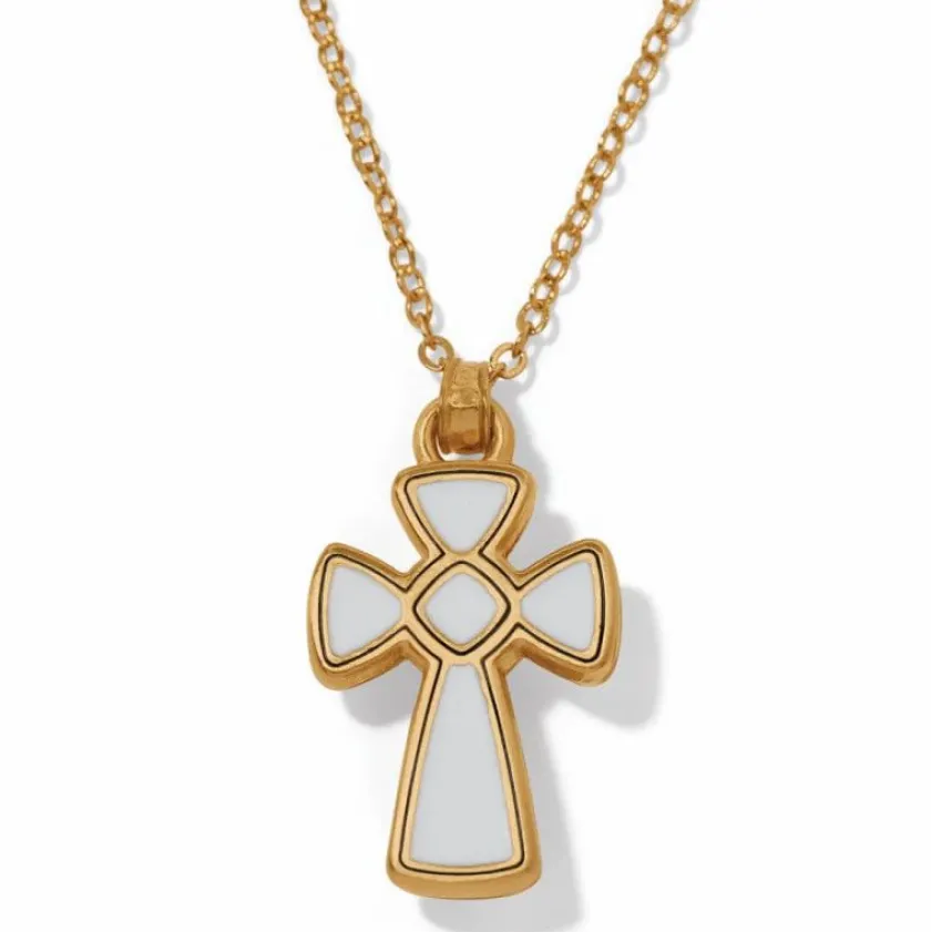 Brighton Majestic Royal Cross Reversible Necklace Gold Outlet