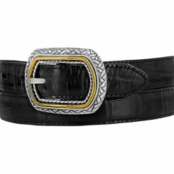 Brighton Marcus Two-Tone Reversible Belt Black-Peanut Discount