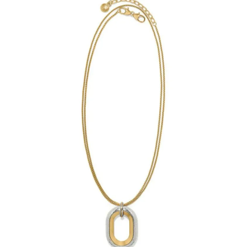 Brighton Medici Two Tone Convertible Necklace Silver-Gold Outlet
