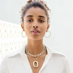 Brighton Medici Two Tone Convertible Necklace Silver-Gold Outlet