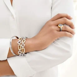 Brighton Medici Two Tone Link Bracelet Silver-Gold Outlet