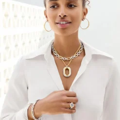 Brighton Medici Two Tone Link Bracelet Silver-Gold Outlet