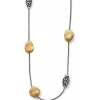 Brighton Mediterranean Long Necklace Silver-GoldBrushed Clearance