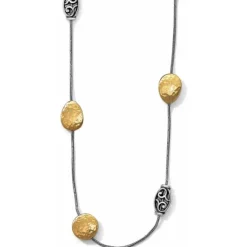 Brighton Mediterranean Long Necklace Silver-GoldBrushed Clearance