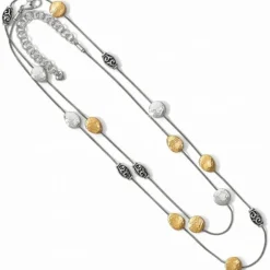 Brighton Mediterranean Long Necklace Silver-GoldBrushed Clearance