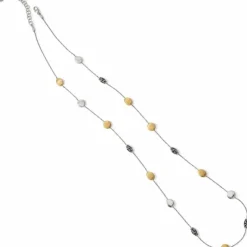 Brighton Mediterranean Long Necklace Silver-GoldBrushed Clearance
