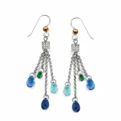 Brighton Meridian Aurora Sky French Wire Earrings Silver-Blues Fashion