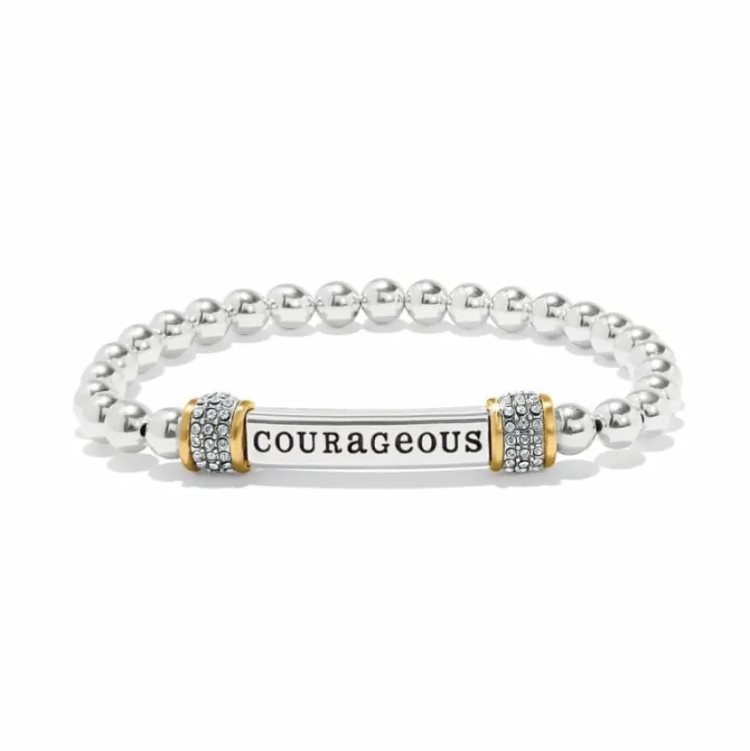 Brighton Meridian Courageous Two Tone Stretch Bracelet Silver-Gold Sale