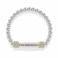 Brighton Meridian Courageous Two Tone Stretch Bracelet Silver-Gold Sale