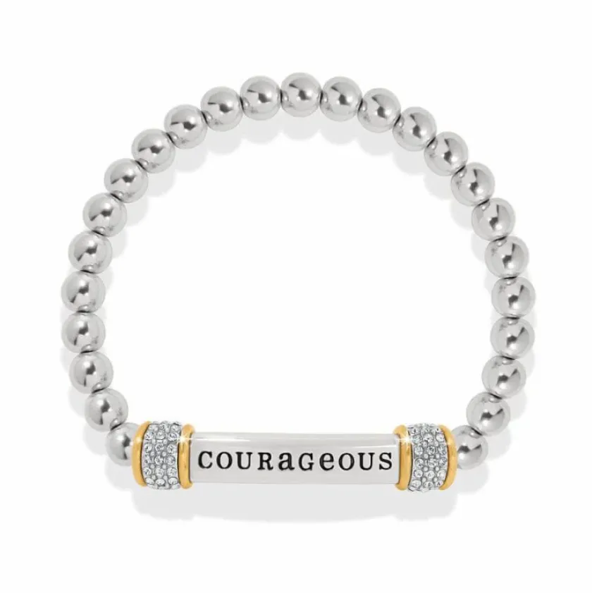 Brighton Meridian Courageous Two Tone Stretch Bracelet Silver-Gold Sale