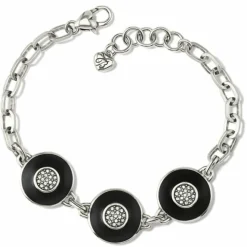 Brighton Meridian Eclipse Disc Bracelet Silver-Black Fashion