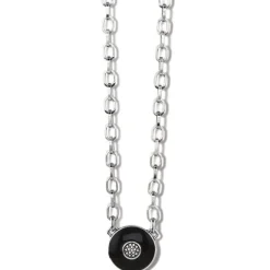 Brighton Meridian Eclipse Disc Necklace Silver-Black Online