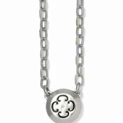 Brighton Meridian Eclipse Disc Necklace Silver-Black Online