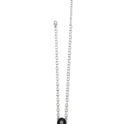 Brighton Meridian Eclipse Disc Necklace Silver-Black Online