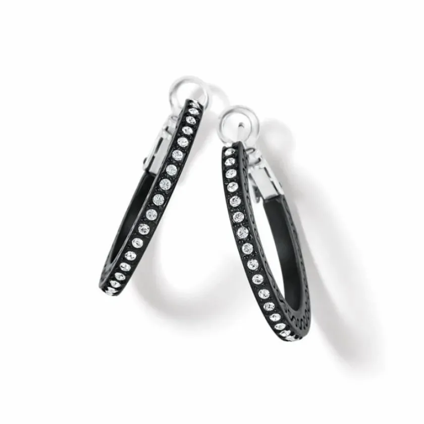 Brighton Meridian Eclipse Small Hoop Earrings Black Best